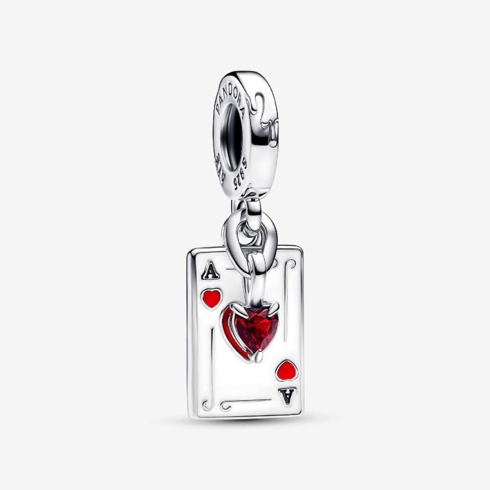 PANDORA Disney Villains Queen of Hearts Double Dangle Charm